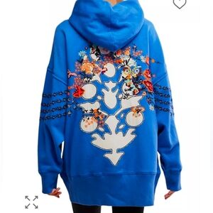 Free People Movement At My Best Embroidered Sweatshirt L NWT